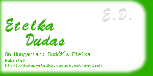 etelka dudas business card